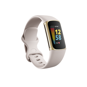 Išmanioji apyrankė Fitbit Charge 5, White/gold FB421GLWT
