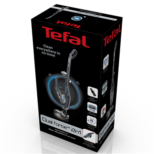 Tefal Dual Force 2in1, gray - Cordless Stick Vacuum Cleaner