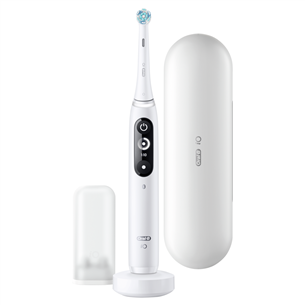 Elektrinis dantų šepetėlis Braun Oral-B iO 7, kelioninis dėklas, baltas