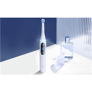 Elektrinis dantų šepetėlis Braun Oral-B iO 7, kelioninis dėklas, baltas