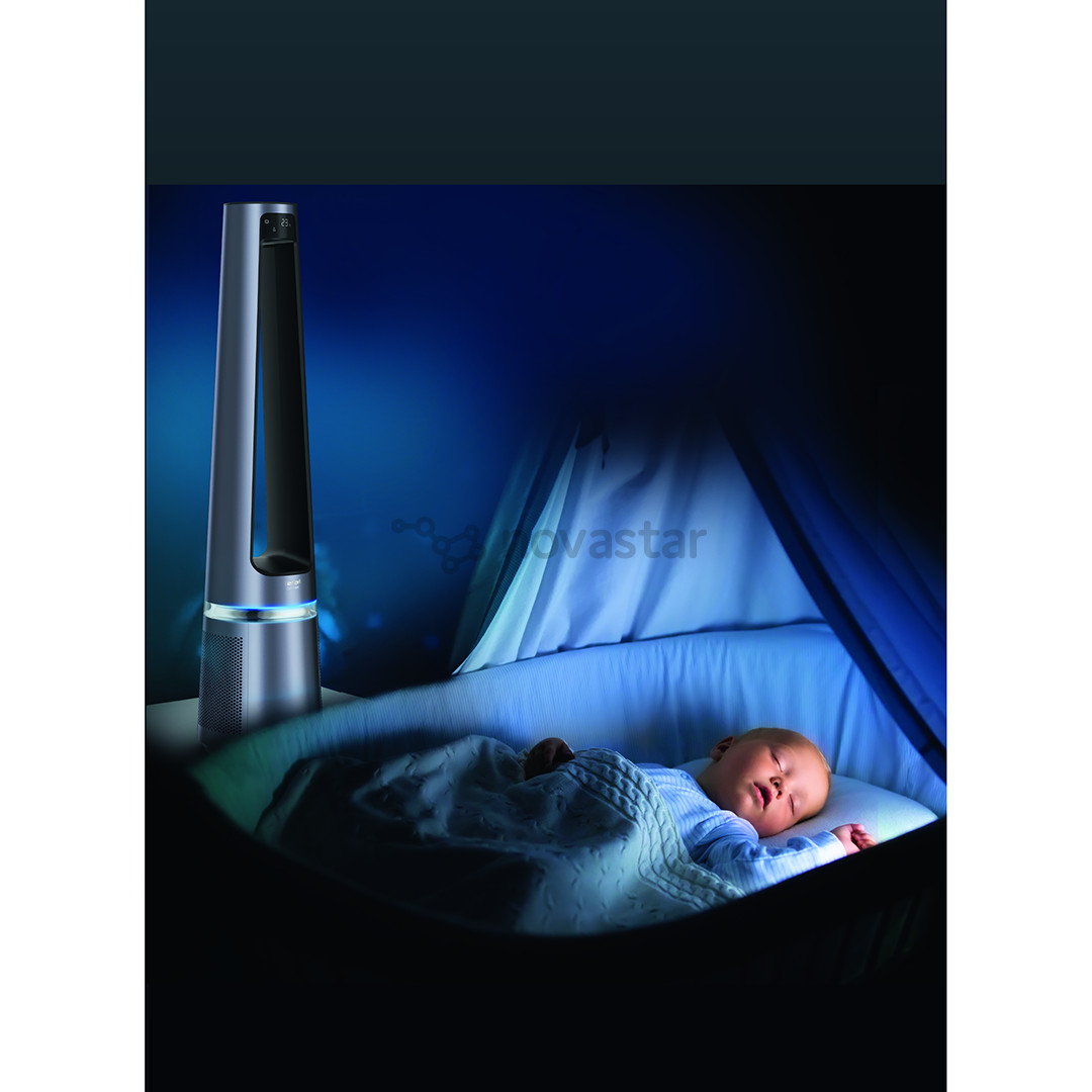 Tefal Eclipse 2in1, 120 m³/val., pilkas - Oro valytuvas ir ventiliatorius