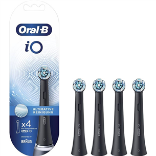 Dantų šepetėlių antgaliai Braun Oral-B iO Ultimate Clean, 4 vnt. IO4BLACK
