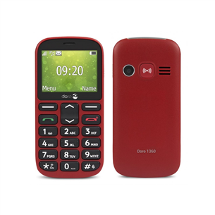 Doro 1360, red - Mobile phone