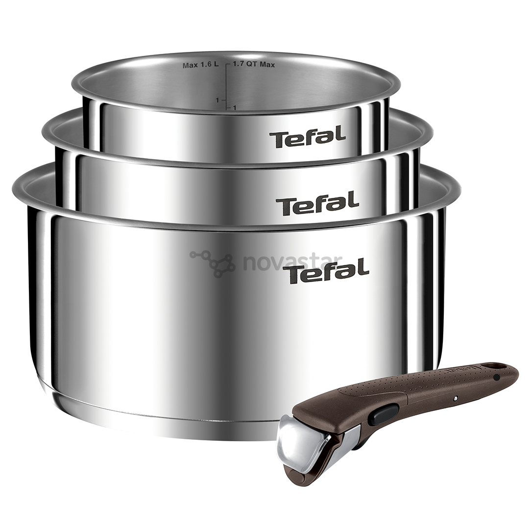 3 dalių puodų rinkinys Tefal Ingenio Emotion+ 16/18/20 cm + rankena