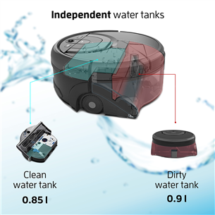 Zaco W450, mopping, grey/blue - Robot for mopping