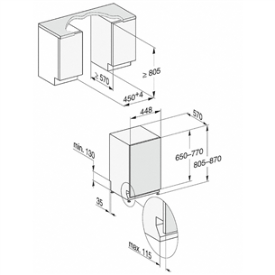 Įmontuojama indaplovė Miele G5690SCVISL