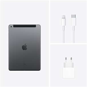 Apple iPad (2021), 10.2", 256 GB, WiFi + LTE, space gray - Tablet