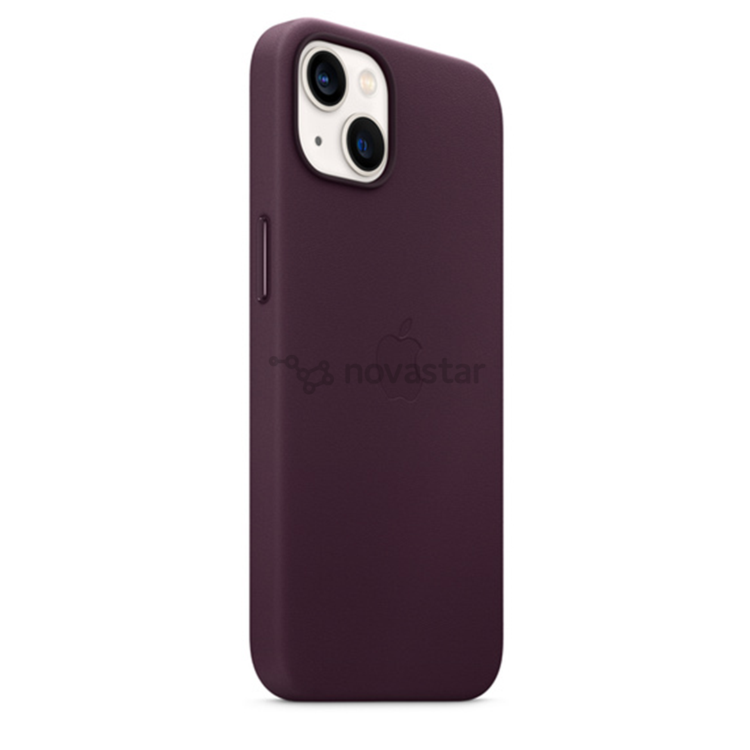 Dėklas Apple iPhone 13 su MagSafe, Odinis, Dark Cherry