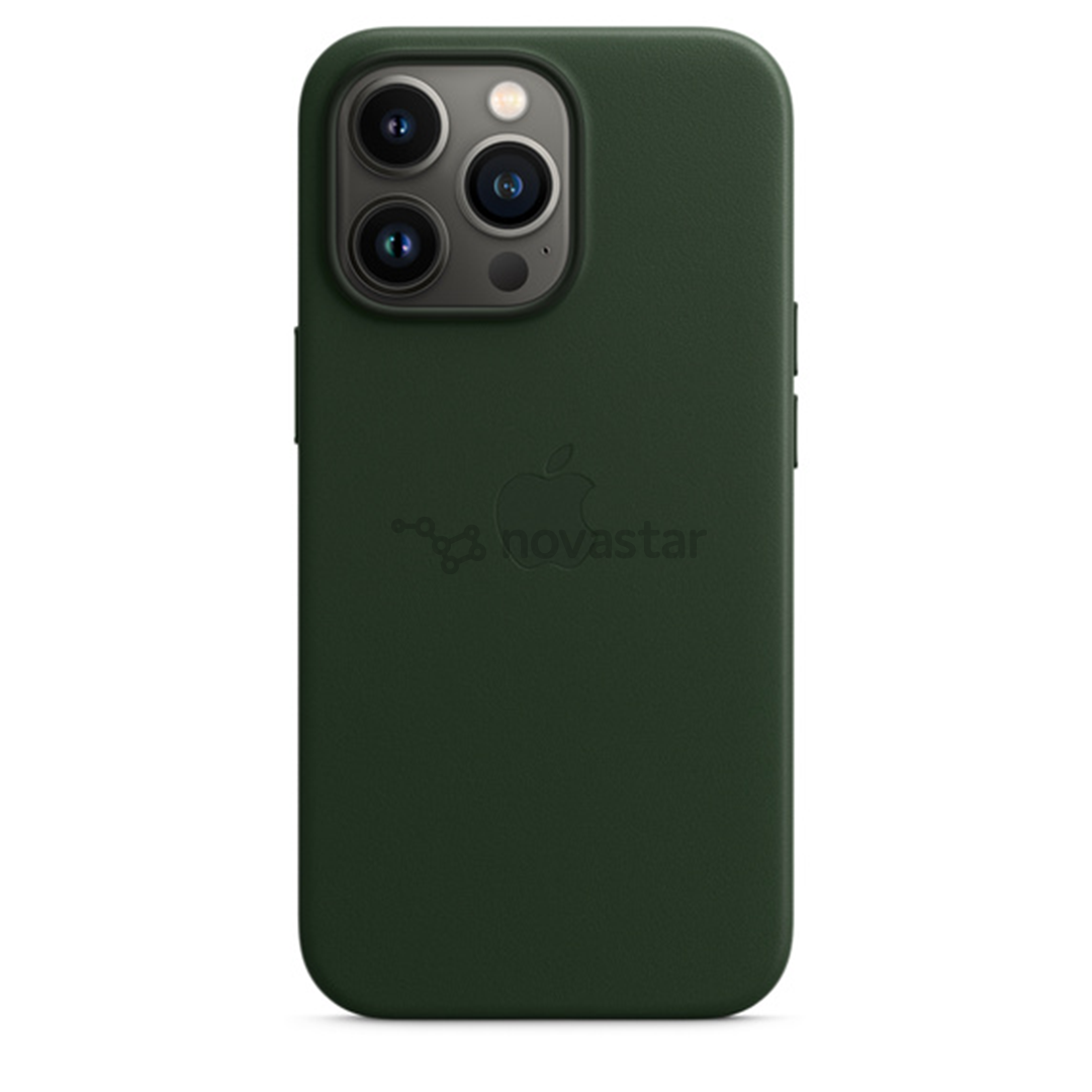 Dėklas Apple iPhone 13 Pro su MagSafe, Odinis, Green