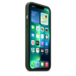 Dėklas Apple iPhone 13 Pro su MagSafe, Odinis, Green