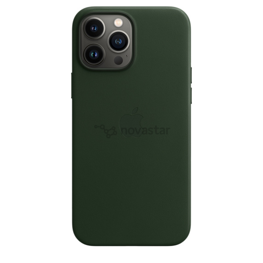 Dėklas Apple iPhone 13 Pro Max su MagSafe, Odinis, Sequoia Green
