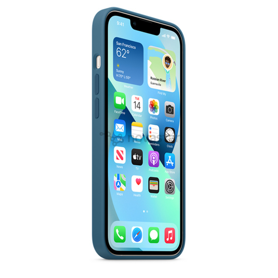 Dėklas Apple iPhone 13 su MagSafe, Silikoninis, Blue Jay