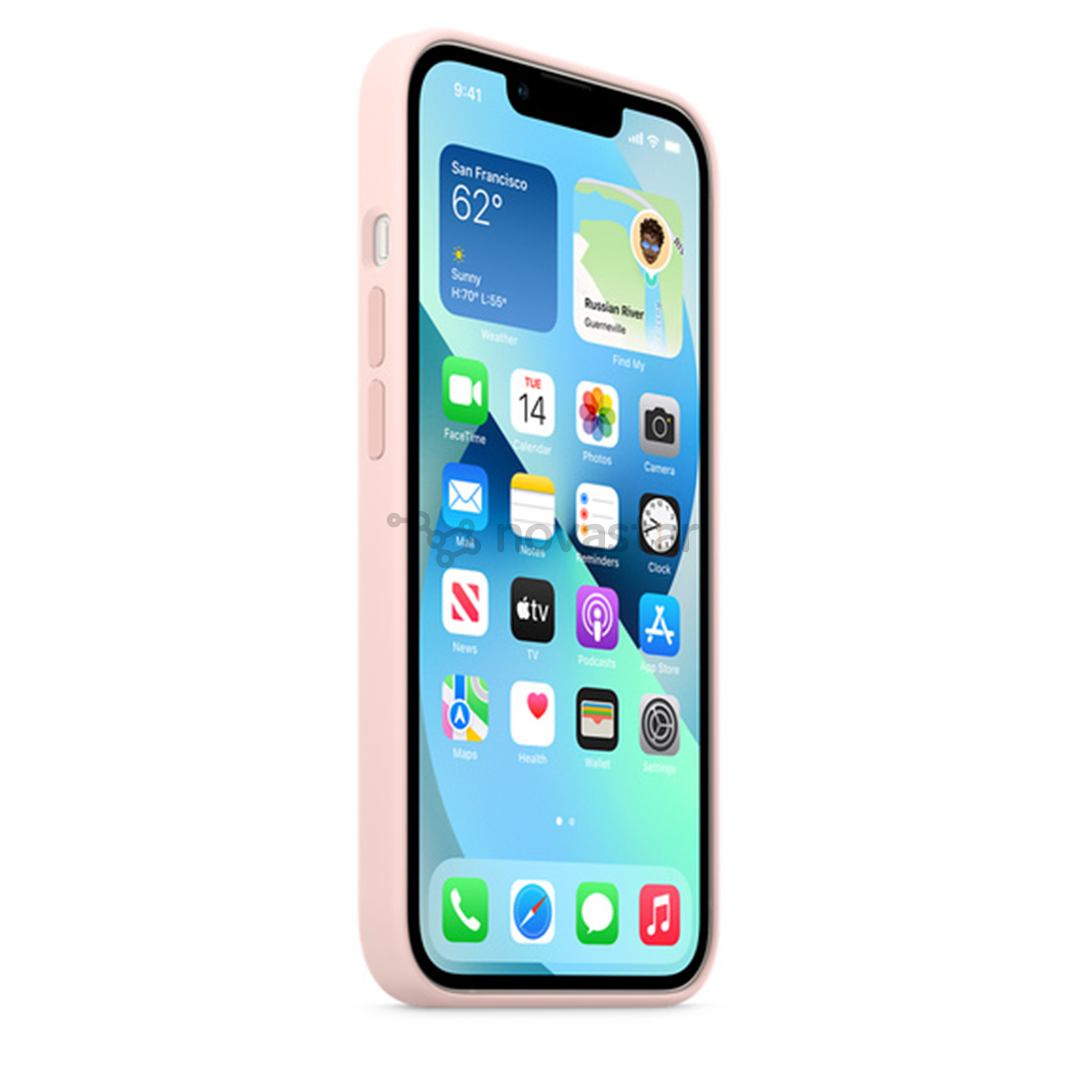 Dėklas Apple iPhone 13 su MagSafe, Silikoninis, Chalk Pink