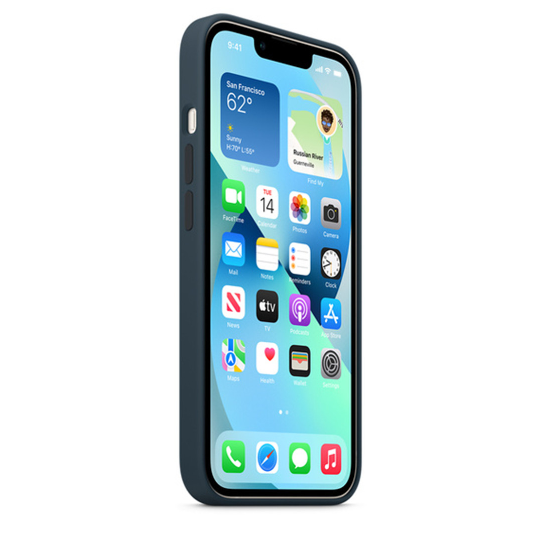Dėklas Apple iPhone 13 su MagSafe, Silikoninis, Abyss Blue