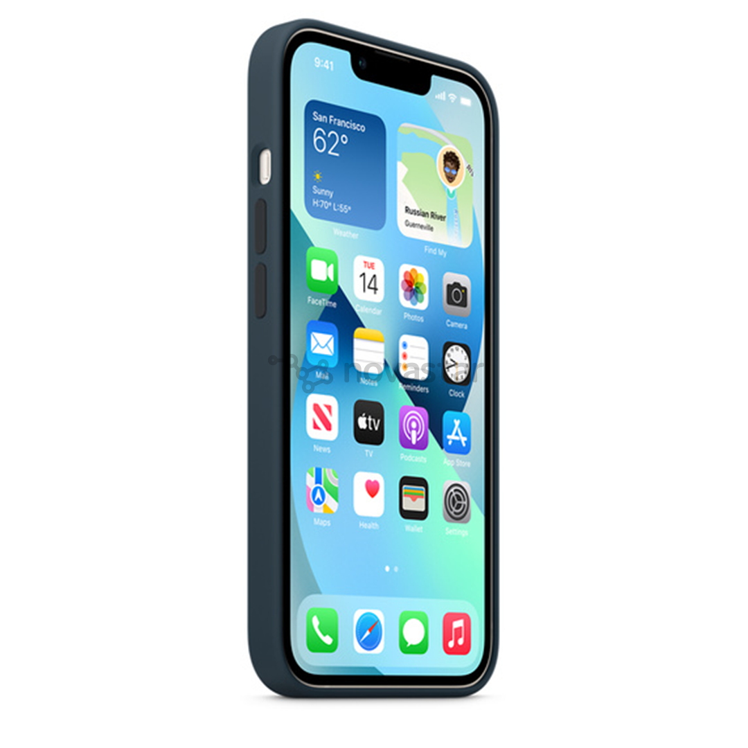 Dėklas Apple iPhone 13 su MagSafe, Silikoninis, Abyss Blue