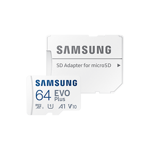 Atminties kortelė Samsung Micro SDXC EVO Plus 2021 + SD adapteris (64GB)