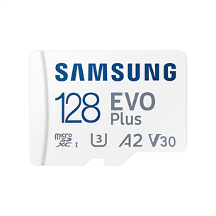 Atminties kortelė Samsung Micro SDXC EVO Plus 2021 + SD adapteris (128GB)