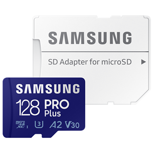 Atminties kortelė Samsung PRO Plus 2021 Micro SDXC + SD adapteris (128 GB) MB-MD128KA/EU
