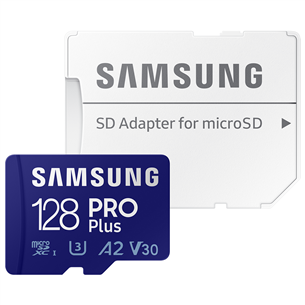 Micro SDXC card Samsung PRO Plus 2021 + SD adapter (128 GB)