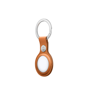 Išmanaus ieškiklio laikiklis Apple AirTag Key Ring, odinis, Golden brown