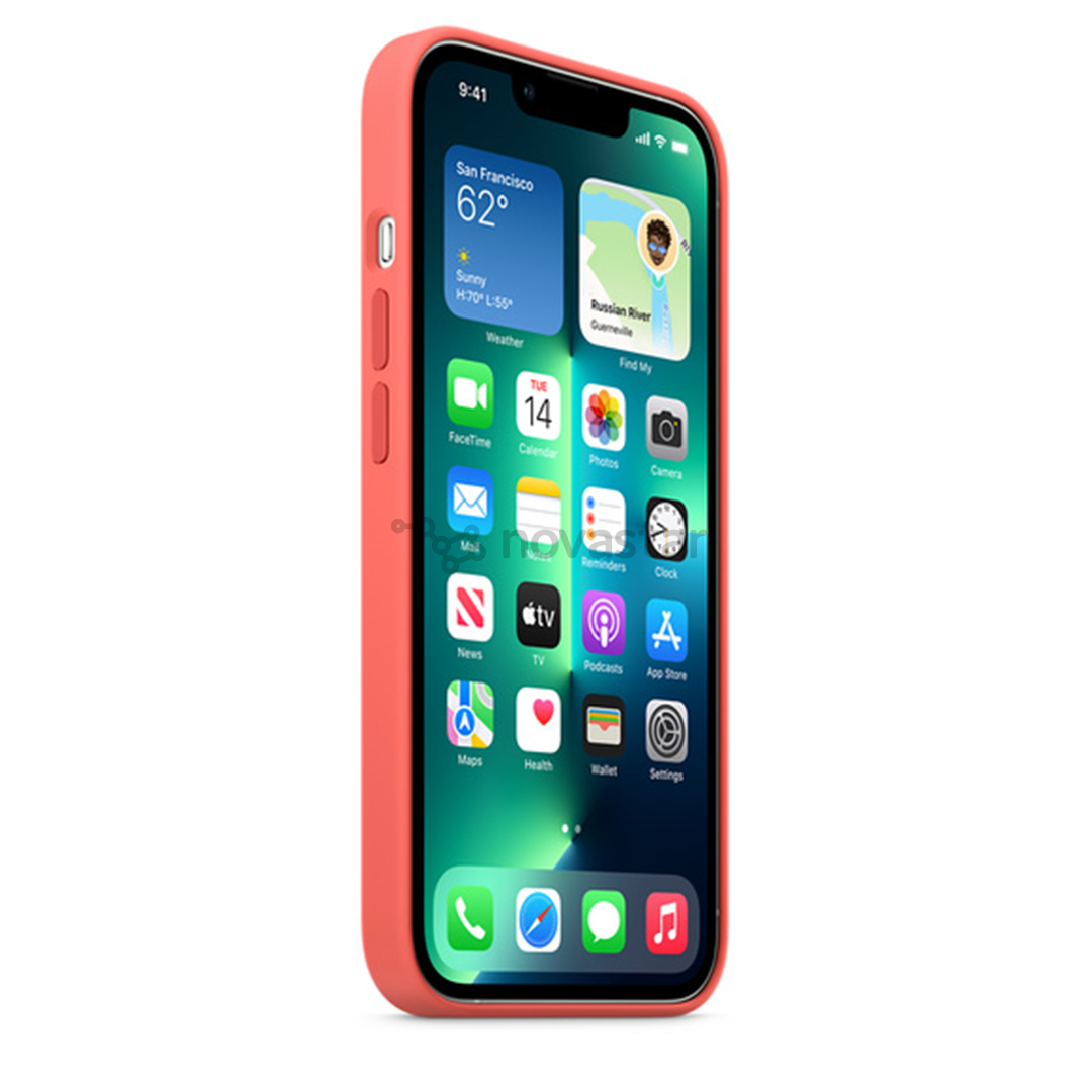 Dėklas Apple iPhone 13 Pro su MagSafe, Silikoninis, Pink Pomelo