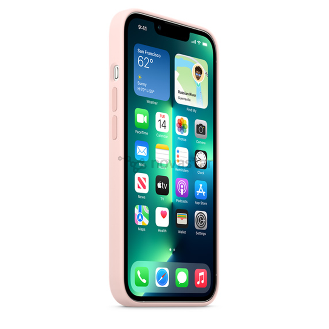 Dėklas Apple iPhone 13 Pro su MagSafe, Silikoninis, Chalk Pink