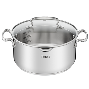 Tefal Duetto+, диаметр 24 см, серый - Кастрюля с крышкой G7194655