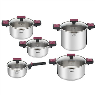 Puodų rinkinys Tefal Cook & Clip 10 dalių, G723SA7