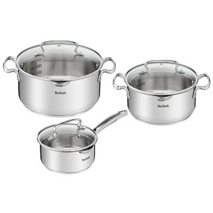 Tefal Duetto+, nerūdijančio plieno - Puodų rinkinys G719S674