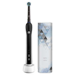 Braun PRO750 Cross Action, travel case, black/white - Electric toothbrush