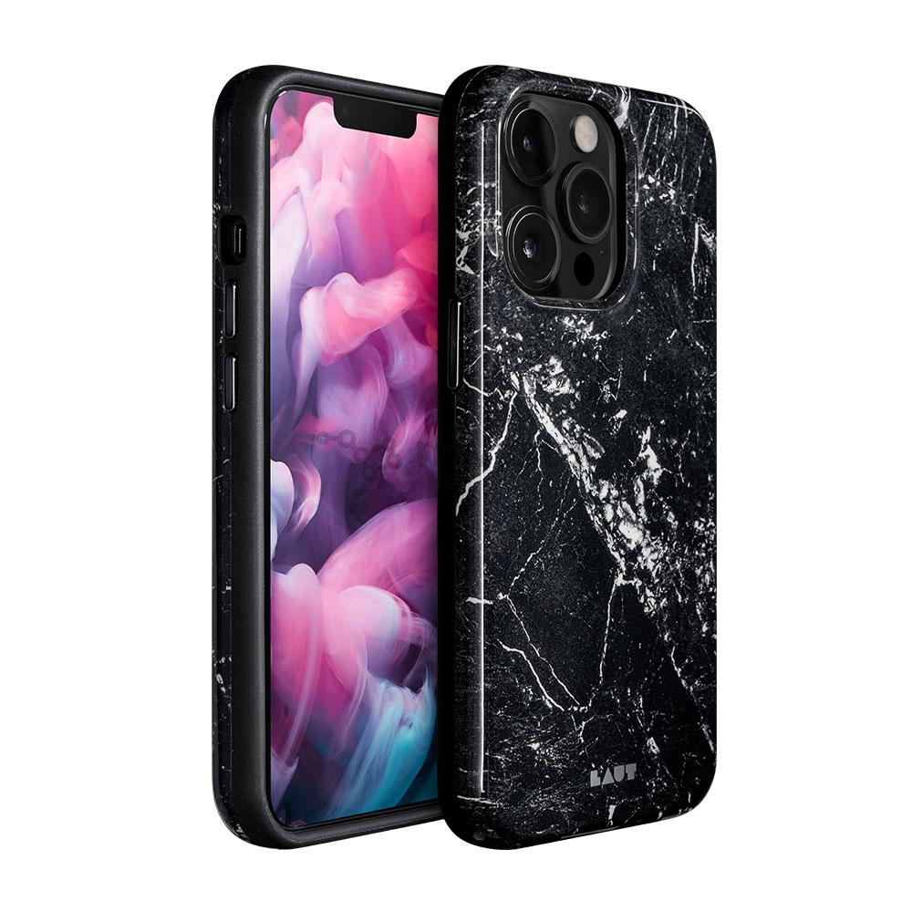 Dėklas iPhone 13 Pro LAUT Huex Elements, 6.1", Marble Black