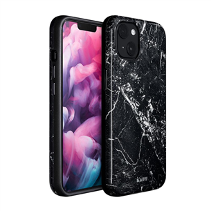 Dėklas iPhone 13 LAUT Huex Elements, 6.1", Marble Black LIP21M2HXEBK