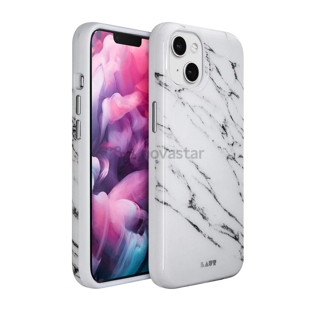 Dėklas iPhone 13 LAUT Huex Elements, 6.1", Marble White