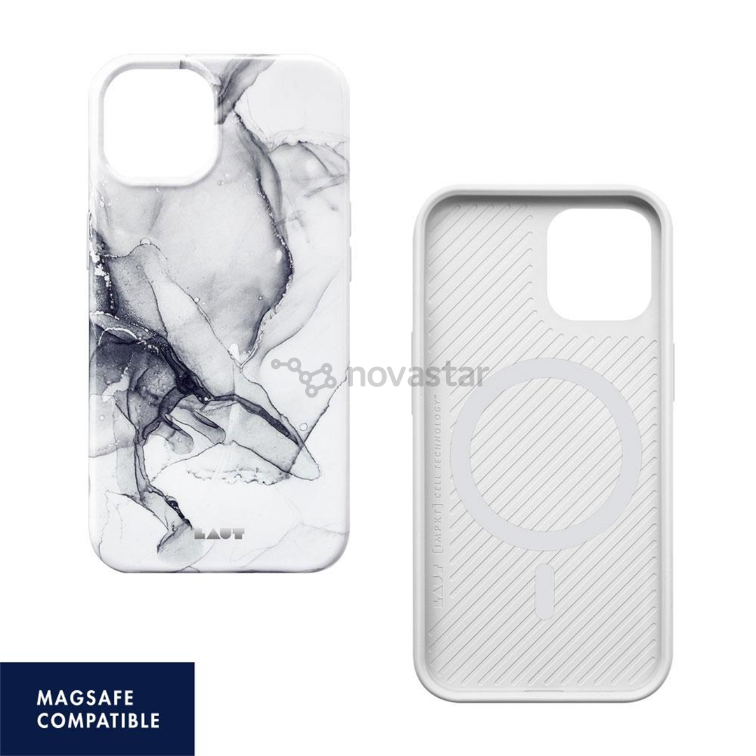Dėklas iPhone 13 Pro 6.1" LAUT Huex Ink (Magsafe) White