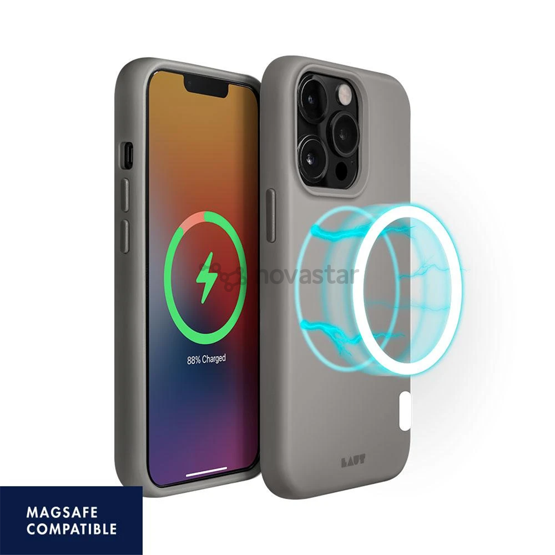 Dėklas iPhone 13 Pro Max LAUT Huex (Magsafe), FOG GREY