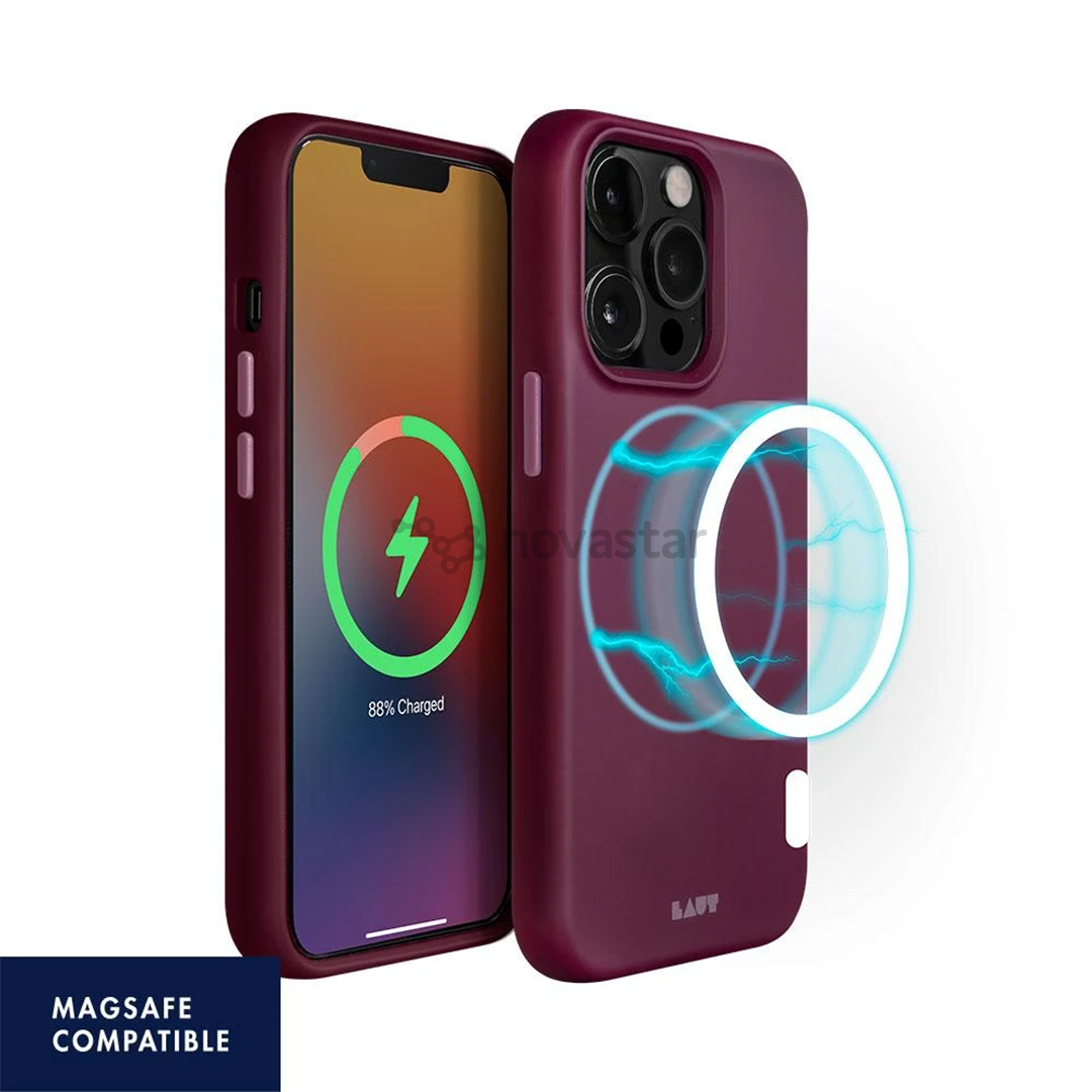 Dėklas iPhone 13 Pro LAUT Huex (Magsafe), PLUM