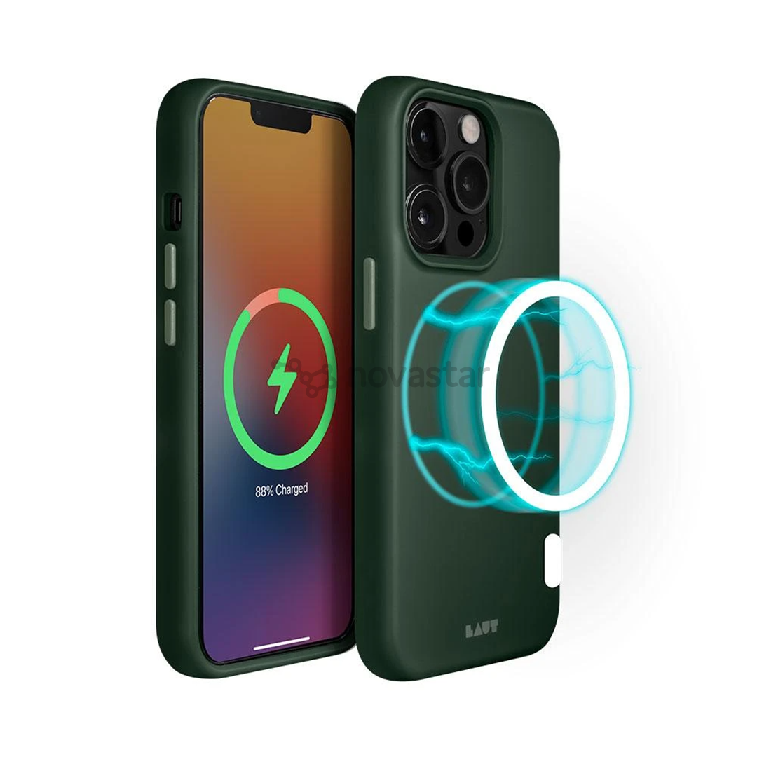Dėklas iPhone 13 Pro LAUT Huex (Magsafe), SAGE GREEN