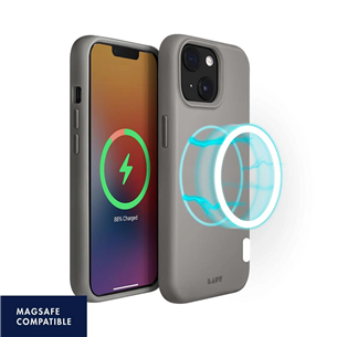 Dėklas iPhone 13 LAUT Huex (Magsafe), FOG GREY 