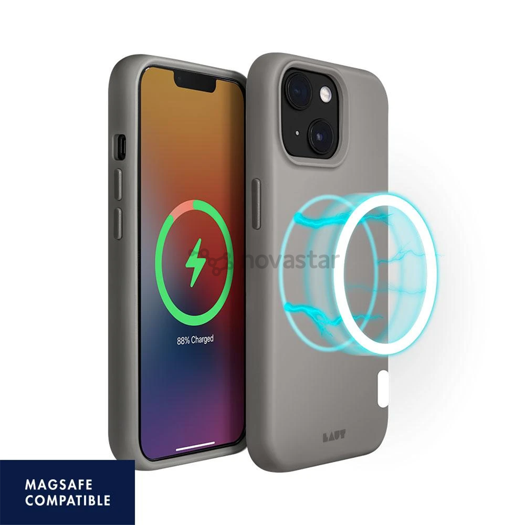 Dėklas iPhone 13 LAUT Huex (Magsafe), FOG GREY 