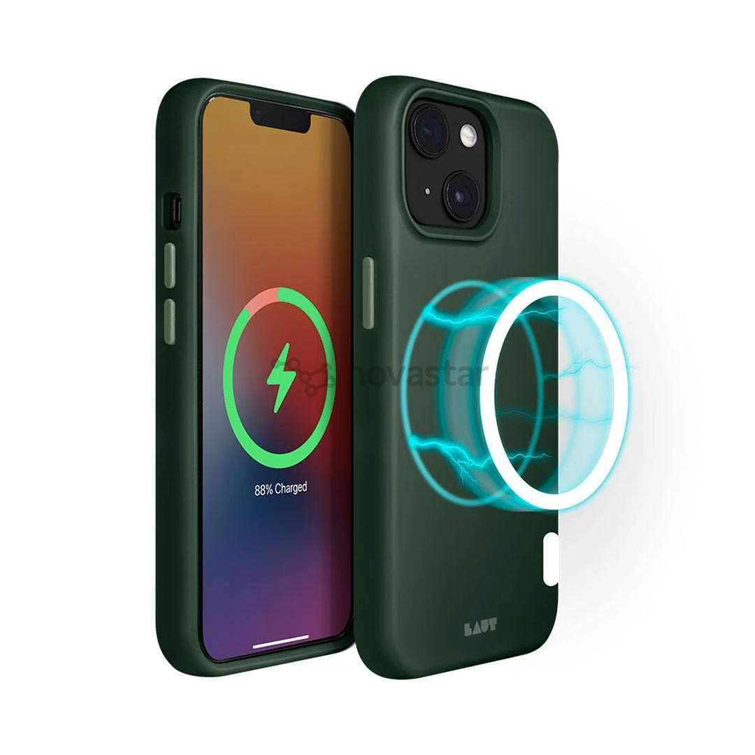 Dėklas iPhone 13 LAUT Huex (Magsafe), SAGE GREEN