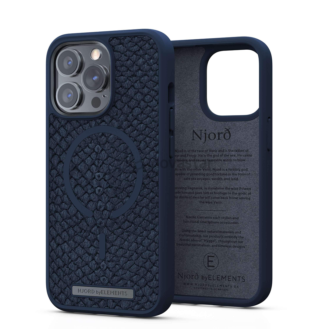 Dėklas Njord byElements Vindur Apple iPhone 13 Pro, Sinine