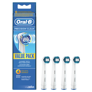 Dantų šepetėlių antgaliai Braun Oral-B Precision Clean 4 vnt. EB20-4WHITE