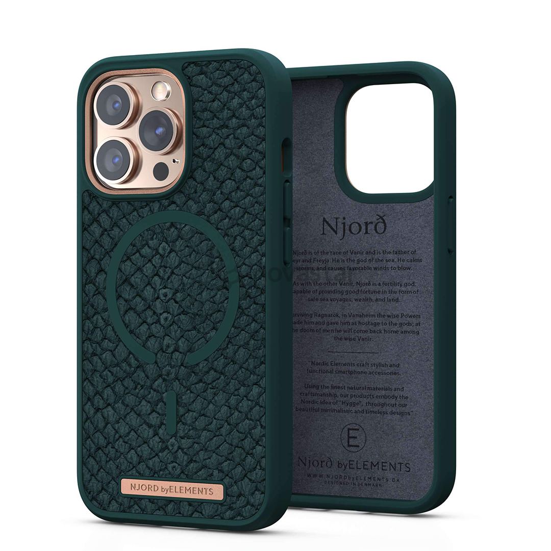 Dėklas Njord byElements Vindur Apple iPhone 13 Pro, Roheline