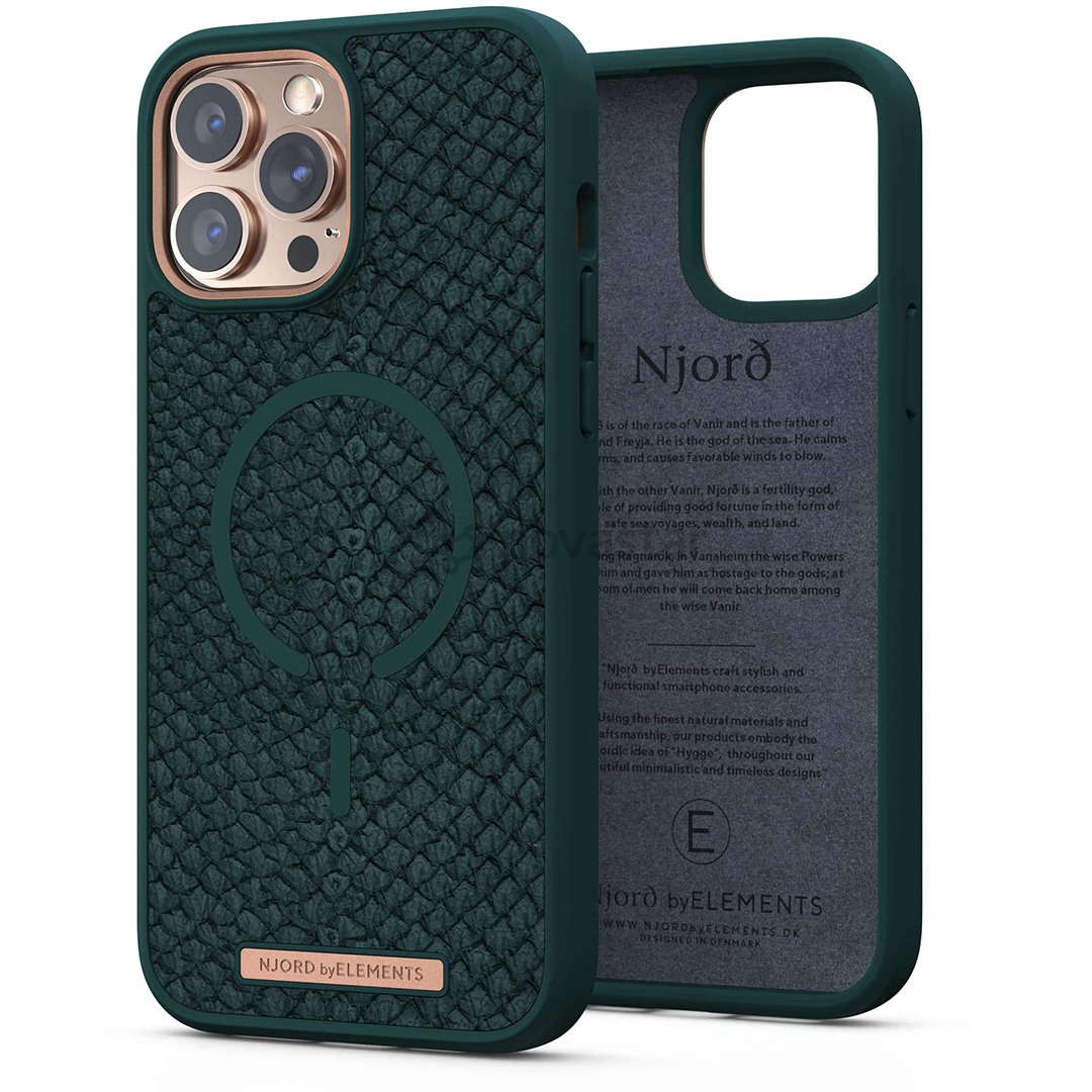 Dėklas Njord byElements Vindur Apple iPhone 13 Pro Max, Roheline