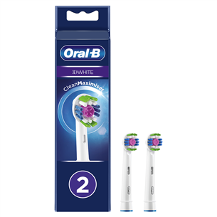 Dantų šepetėlių antgaliai Braun Oral-B 3D White, 2vnt EB18-2WHITE