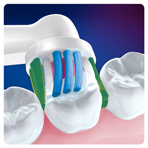 Dantų šepetėlių antgaliai Braun Oral-B 3D White, 2vnt, balti