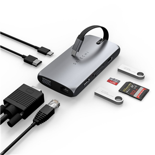 Satechi On-The-Go, USB-C, grey - USB Hub