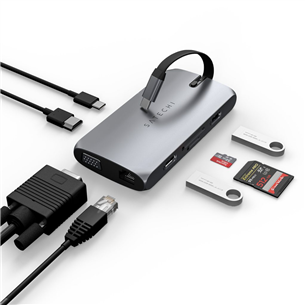 Satechi On-The-Go, USB-C, серый - Хаб