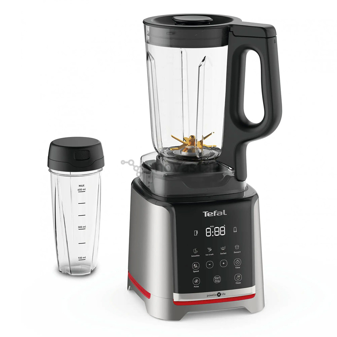 Tefal Infinity Mix+, 1600 W, 1.75 L + 600 ml, silver/black - Blender + bottle