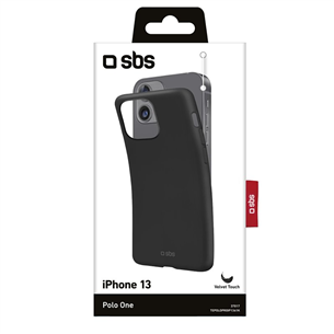 Dėklas SBS Polo One iPhone 13, Silikoninis, Juodas